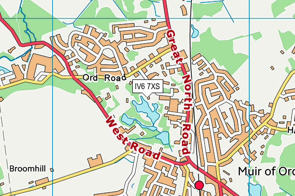 IV6 7XS map - OS VectorMap District (Ordnance Survey)