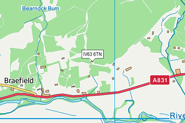 IV63 6TN map - OS VectorMap District (Ordnance Survey)