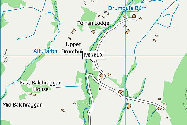 IV63 6UX map - OS VectorMap District (Ordnance Survey)