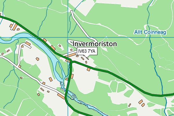 IV63 7YA map - OS VectorMap District (Ordnance Survey)