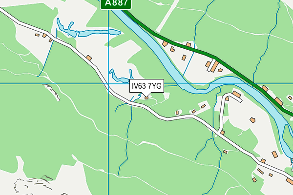 IV63 7YG map - OS VectorMap District (Ordnance Survey)