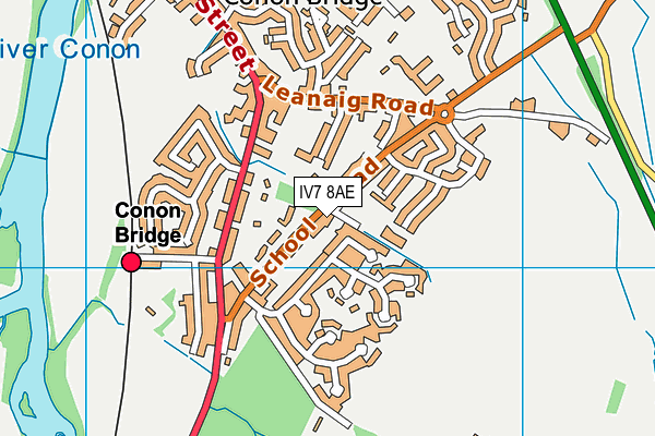 IV7 8AE map - OS VectorMap District (Ordnance Survey)