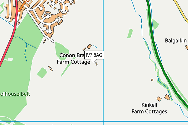 IV7 8AG map - OS VectorMap District (Ordnance Survey)