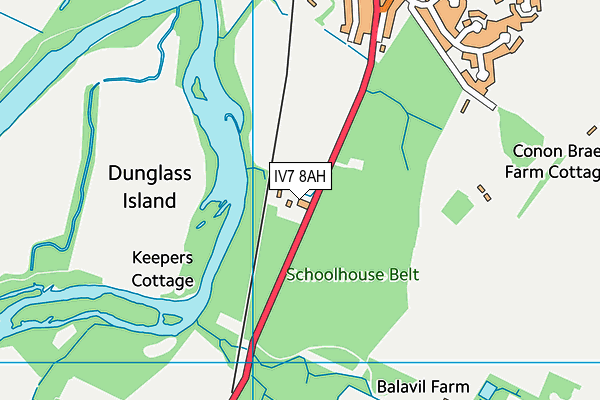 IV7 8AH map - OS VectorMap District (Ordnance Survey)