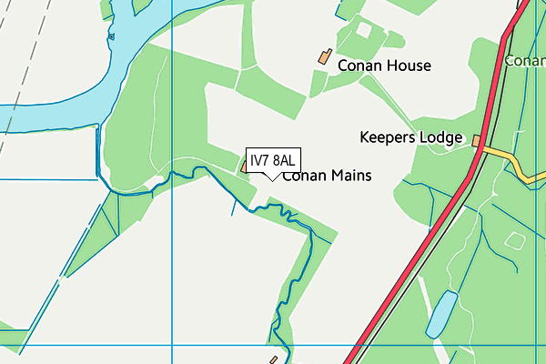 IV7 8AL map - OS VectorMap District (Ordnance Survey)