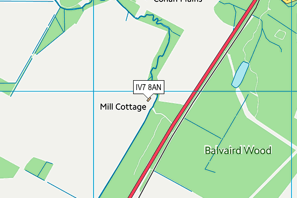 IV7 8AN map - OS VectorMap District (Ordnance Survey)