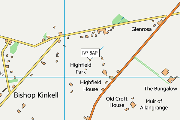 IV7 8AP map - OS VectorMap District (Ordnance Survey)