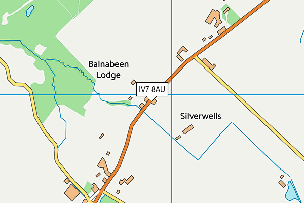 IV7 8AU map - OS VectorMap District (Ordnance Survey)