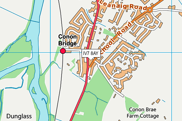 IV7 8AY map - OS VectorMap District (Ordnance Survey)