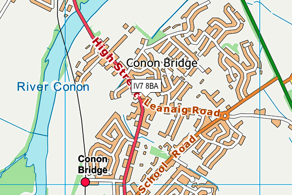 IV7 8BA map - OS VectorMap District (Ordnance Survey)