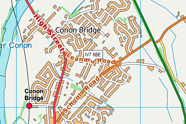 IV7 8BE map - OS VectorMap District (Ordnance Survey)