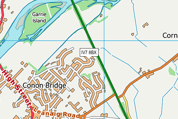 IV7 8BX map - OS VectorMap District (Ordnance Survey)