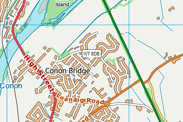 IV7 8DB map - OS VectorMap District (Ordnance Survey)