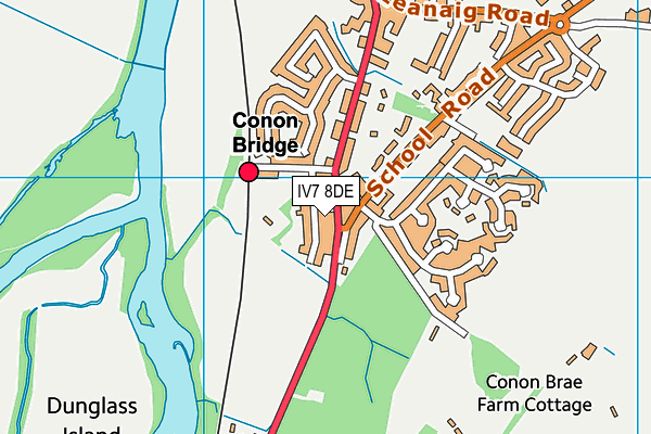 IV7 8DE map - OS VectorMap District (Ordnance Survey)