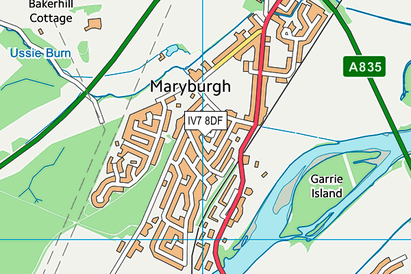 IV7 8DF map - OS VectorMap District (Ordnance Survey)