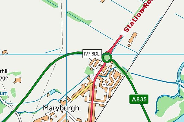 IV7 8DL map - OS VectorMap District (Ordnance Survey)