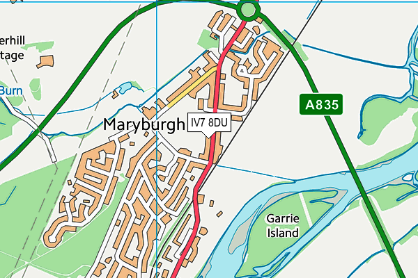 IV7 8DU map - OS VectorMap District (Ordnance Survey)