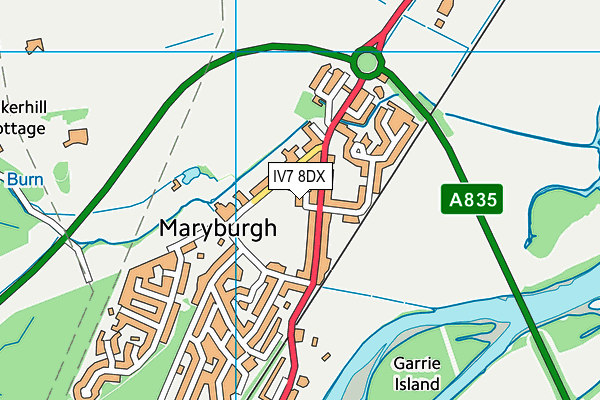 IV7 8DX map - OS VectorMap District (Ordnance Survey)