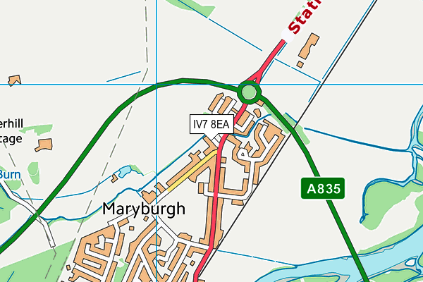 IV7 8EA map - OS VectorMap District (Ordnance Survey)