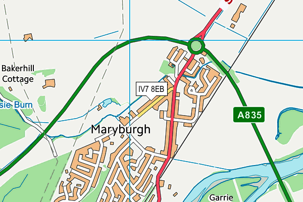 IV7 8EB map - OS VectorMap District (Ordnance Survey)