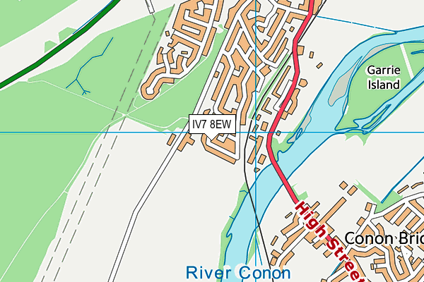 IV7 8EW map - OS VectorMap District (Ordnance Survey)