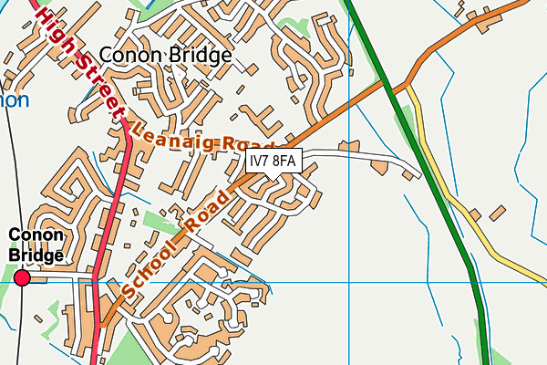 IV7 8FA map - OS VectorMap District (Ordnance Survey)