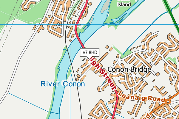 IV7 8HD map - OS VectorMap District (Ordnance Survey)