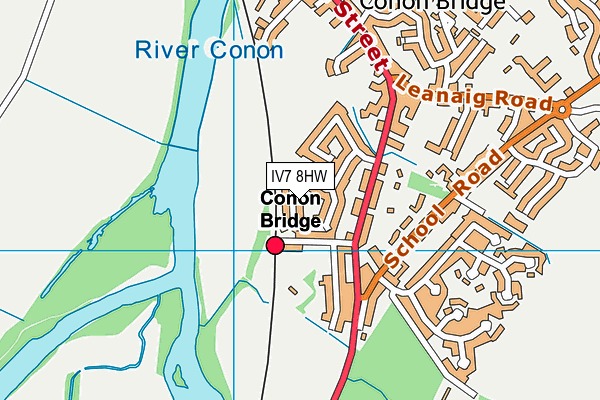 IV7 8HW map - OS VectorMap District (Ordnance Survey)