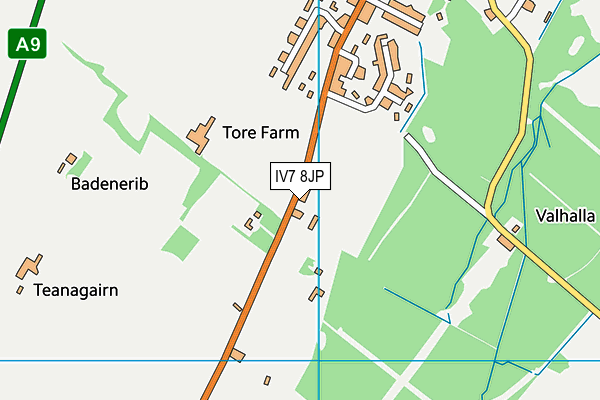 IV7 8JP map - OS VectorMap District (Ordnance Survey)