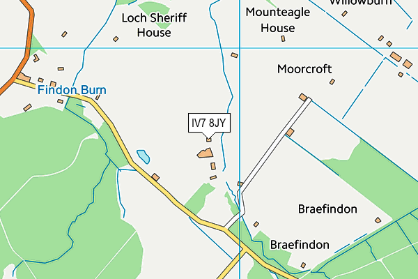 IV7 8JY map - OS VectorMap District (Ordnance Survey)