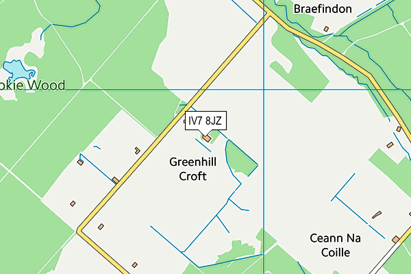 IV7 8JZ map - OS VectorMap District (Ordnance Survey)