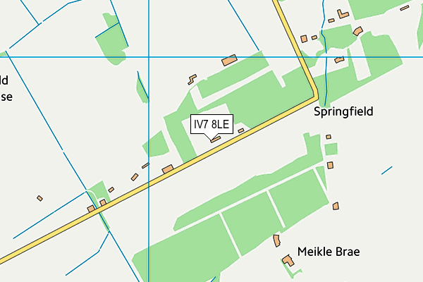 IV7 8LE map - OS VectorMap District (Ordnance Survey)