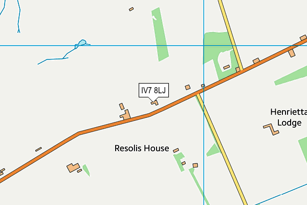 IV7 8LJ map - OS VectorMap District (Ordnance Survey)