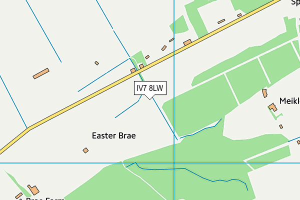 IV7 8LW map - OS VectorMap District (Ordnance Survey)