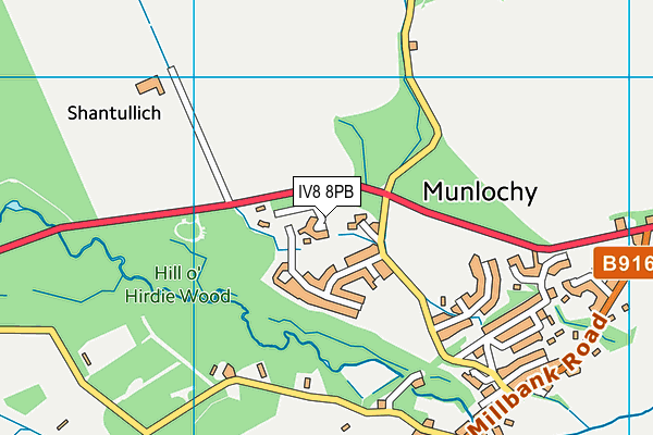 IV8 8PB map - OS VectorMap District (Ordnance Survey)