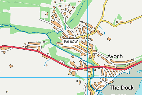 IV9 8QW map - OS VectorMap District (Ordnance Survey)