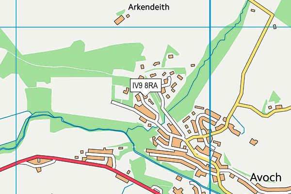 IV9 8RA map - OS VectorMap District (Ordnance Survey)