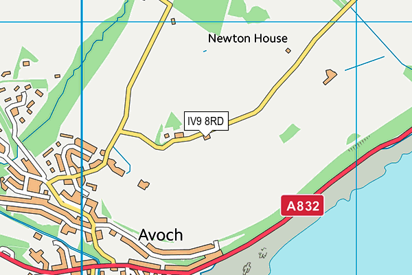 IV9 8RD map - OS VectorMap District (Ordnance Survey)