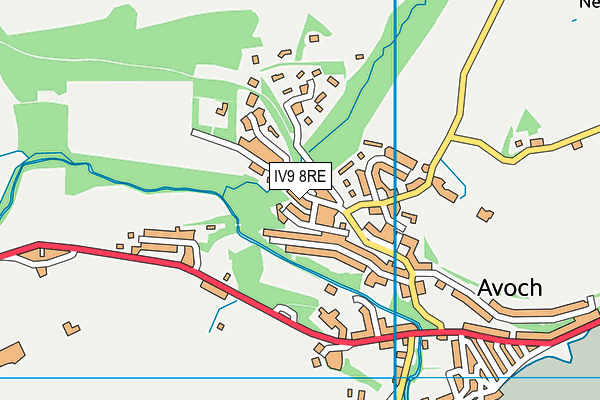 IV9 8RE map - OS VectorMap District (Ordnance Survey)