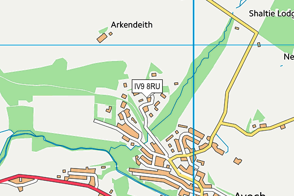 IV9 8RU map - OS VectorMap District (Ordnance Survey)