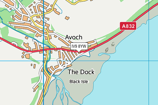 IV9 8YW map - OS VectorMap District (Ordnance Survey)