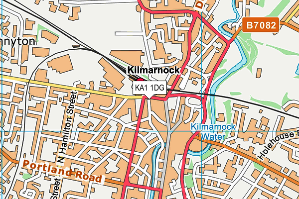 KA1 1DG map - OS VectorMap District (Ordnance Survey)