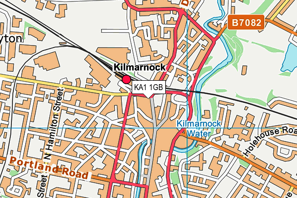 KA1 1GB map - OS VectorMap District (Ordnance Survey)