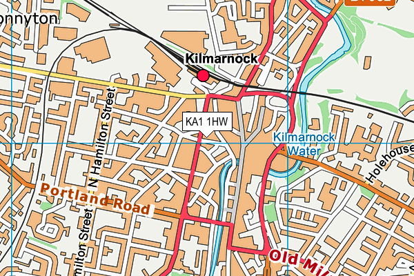 KA1 1HW map - OS VectorMap District (Ordnance Survey)