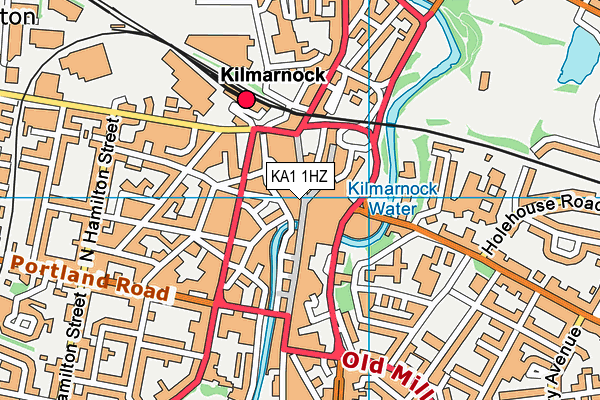 KA1 1HZ map - OS VectorMap District (Ordnance Survey)