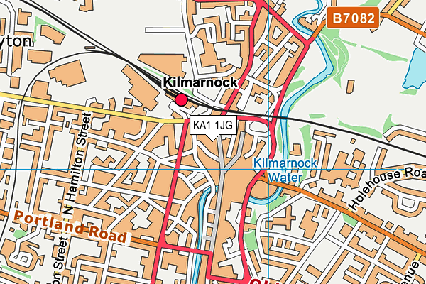 KA1 1JG map - OS VectorMap District (Ordnance Survey)
