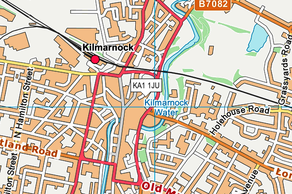 KA1 1JU map - OS VectorMap District (Ordnance Survey)