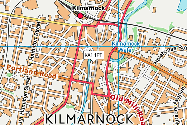 KA1 1PT map - OS VectorMap District (Ordnance Survey)