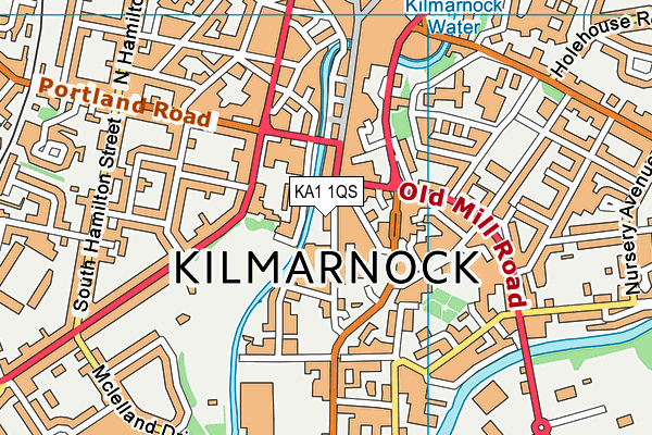 KA1 1QS map - OS VectorMap District (Ordnance Survey)
