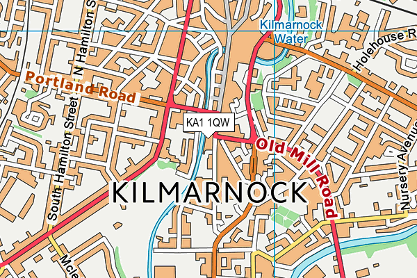 KA1 1QW map - OS VectorMap District (Ordnance Survey)